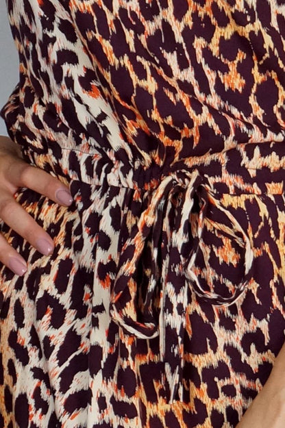 Long Chloe Dress "Leopard"