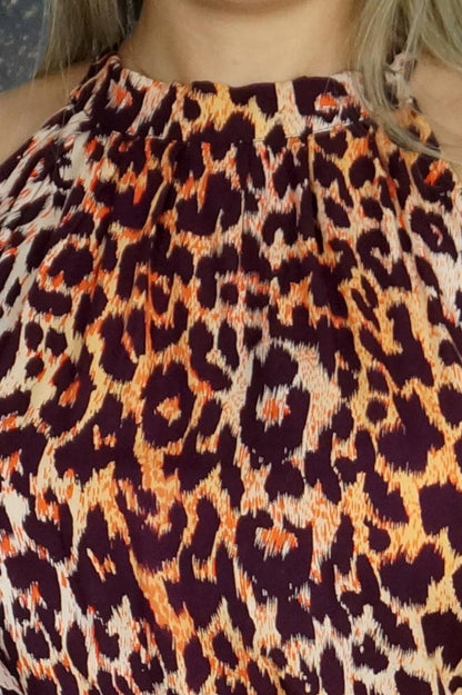 Long Chloe Dress "Leopard"
