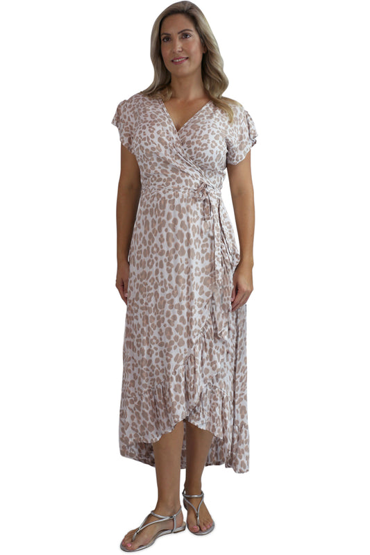 Long Wrap Dress "Safari"