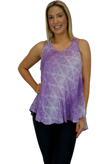 Rose Top "Jagged" Print