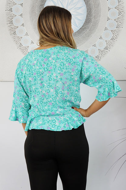 Ruched Top "Babyflower"
