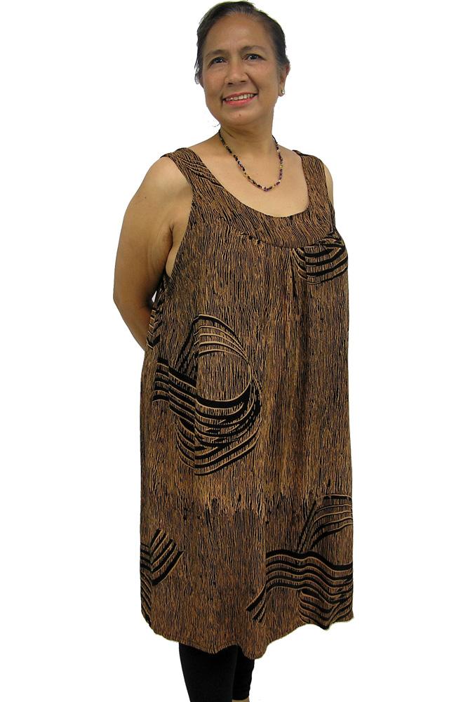 Tahiti Dress "Woodgrain"